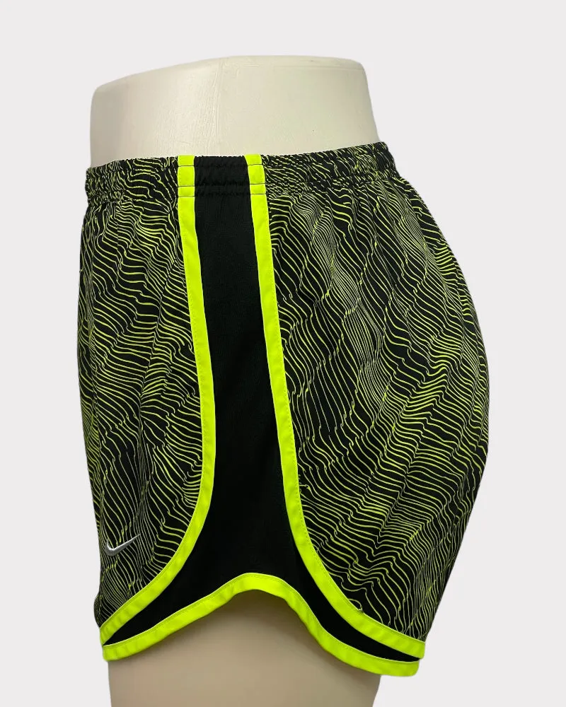 Nike Black And Neon Green Dri-Fit Active Shorts (M)