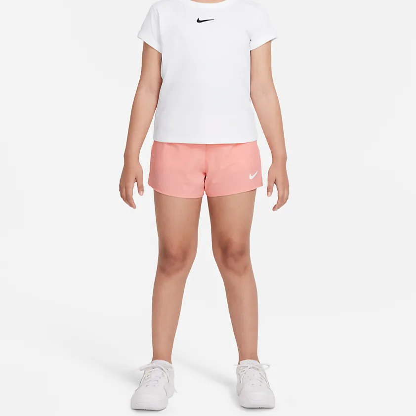 Nike Girls' Dri-FIT Victory Shorts (Bleached Coral/White)