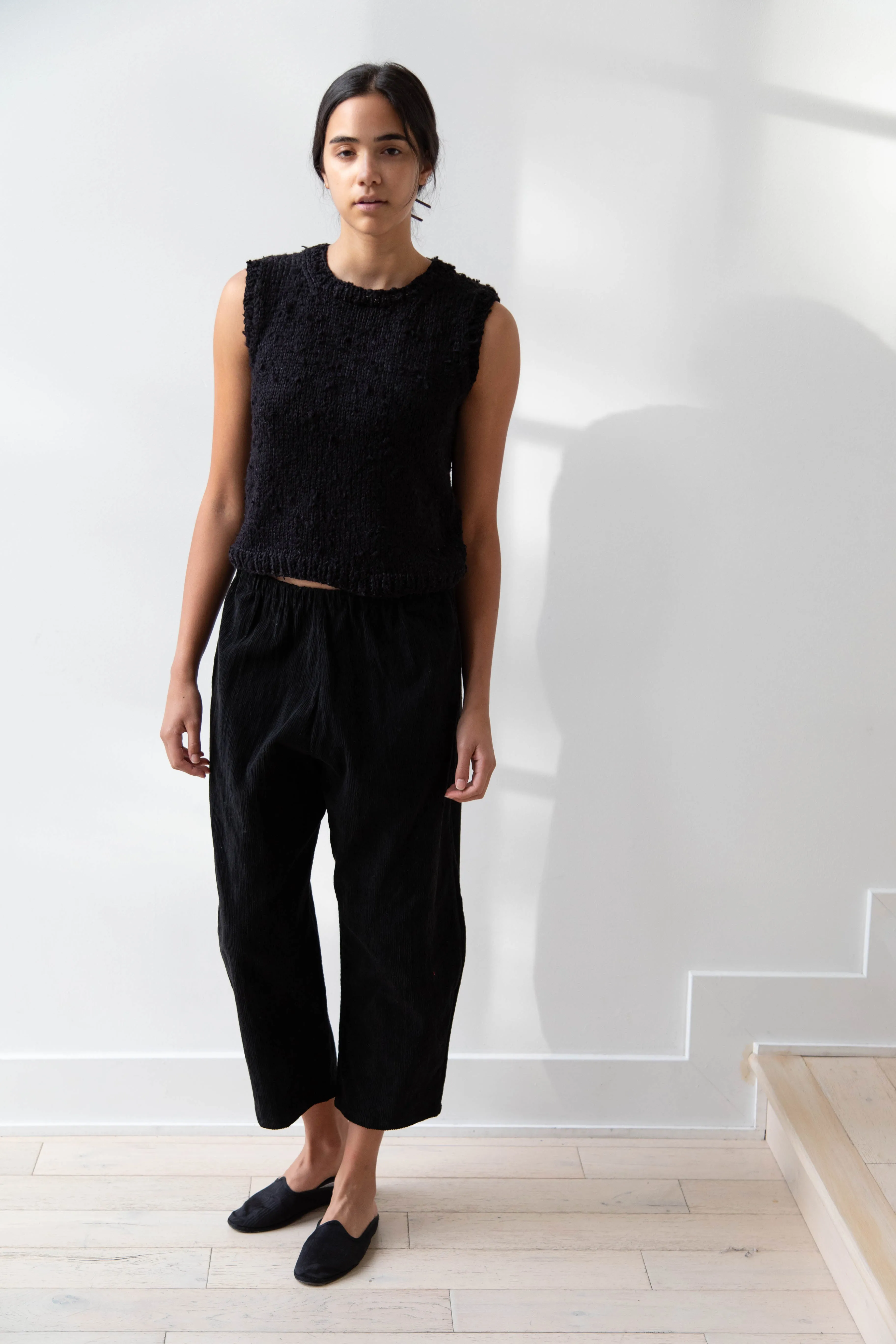 Nitto Pincel Vest in Black Silk