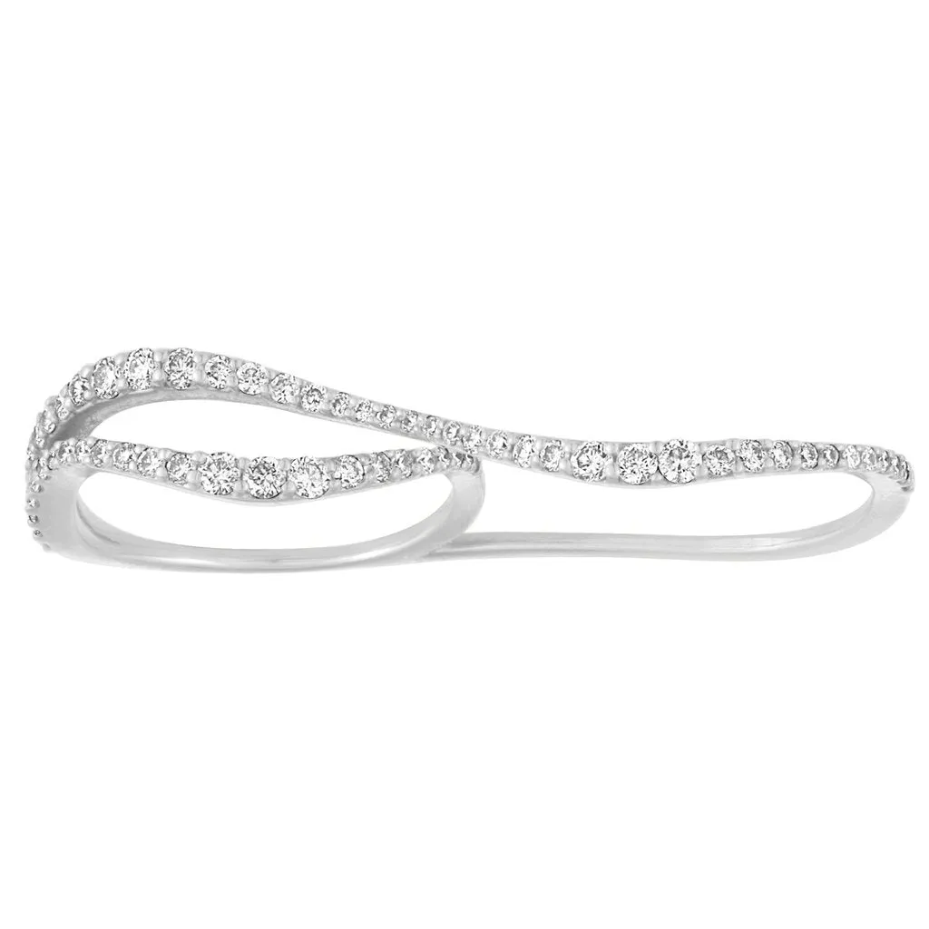 Nogama Collection Wavy Two Finger Ring