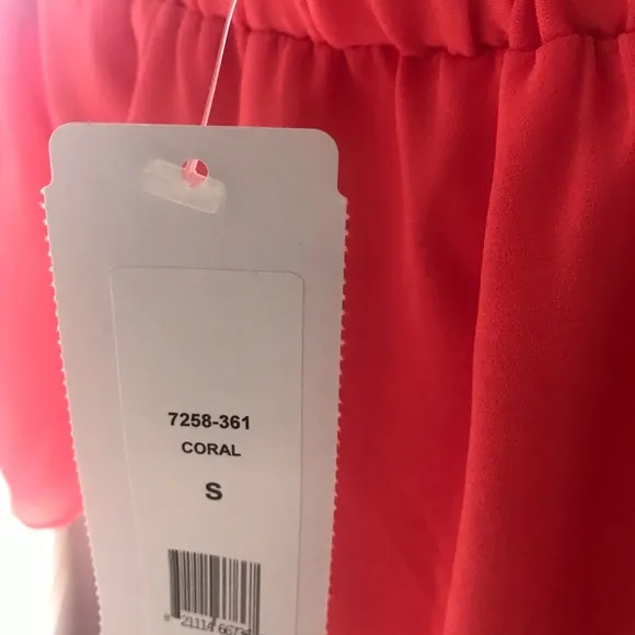 NWT Coral OFF OR ON SHOULDER ROMPER