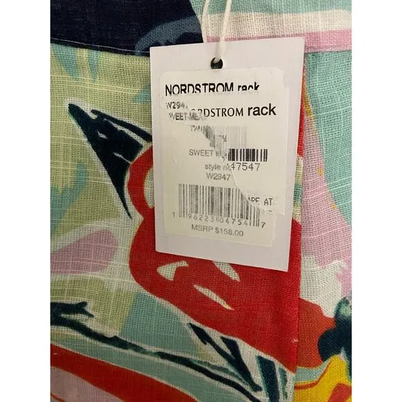 NWT Walter Baker Taylor Shorts MEDIUM Floral 100% Cotton High Waist Woven Summer