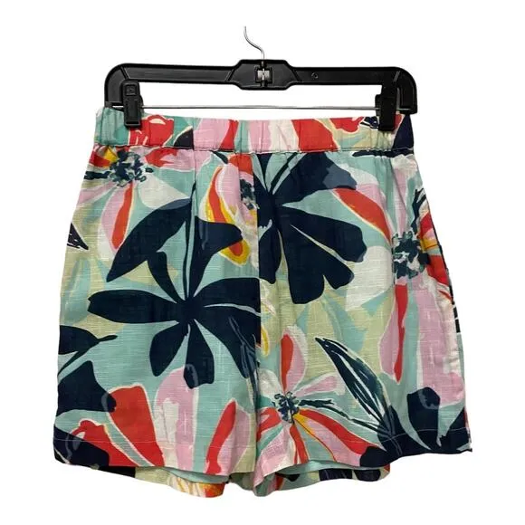NWT Walter Baker Taylor Shorts MEDIUM Floral 100% Cotton High Waist Woven Summer