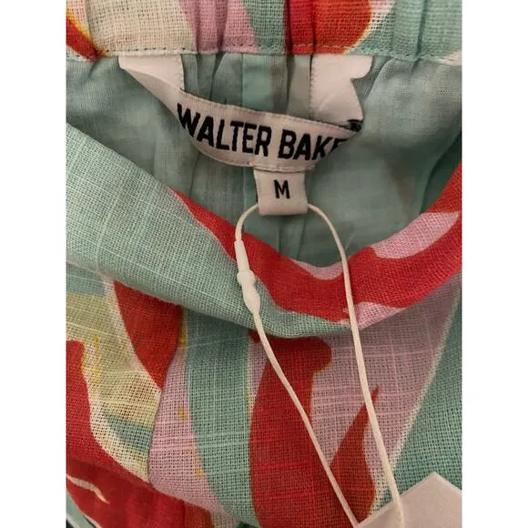 NWT Walter Baker Taylor Shorts MEDIUM Floral 100% Cotton High Waist Woven Summer