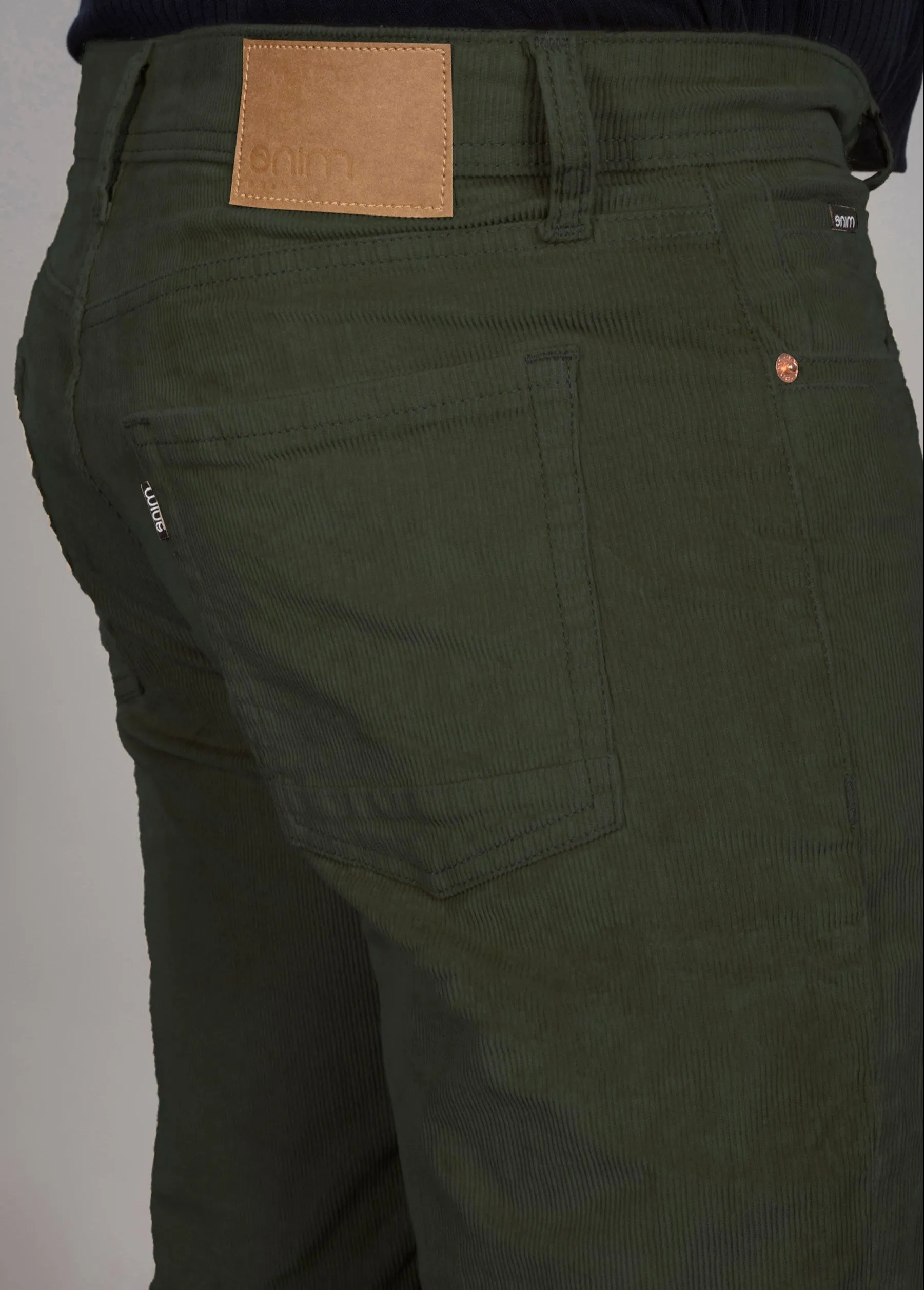 Olive Green Corduroy Shorts