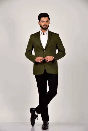 Olive Knitted Blazer for all Occasions