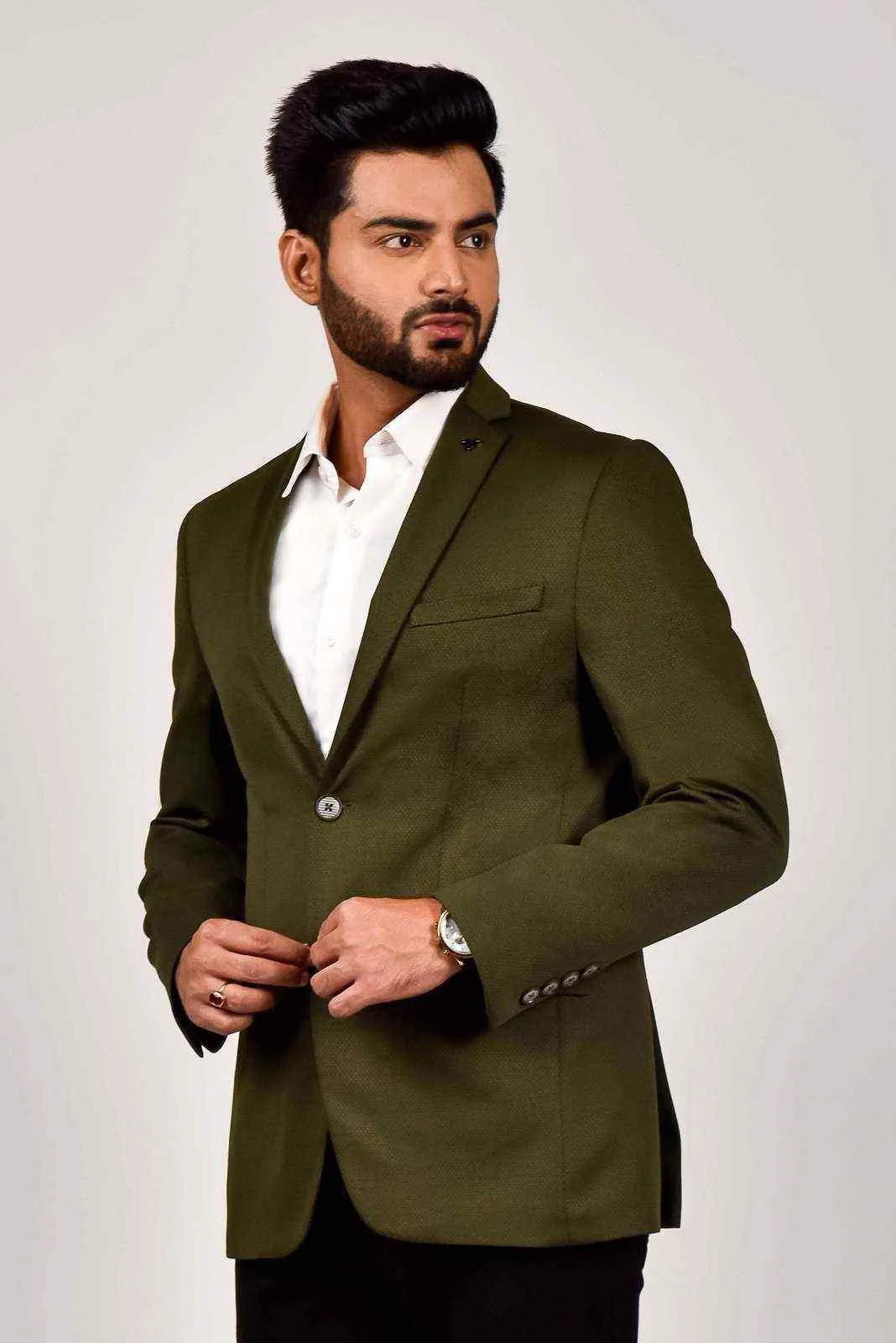 Olive Knitted Blazer for all Occasions