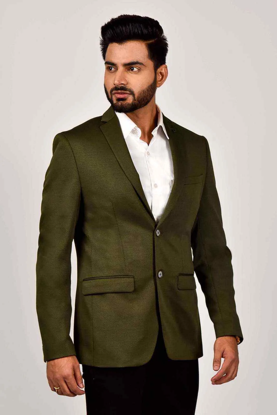 Olive Knitted Blazer for all Occasions