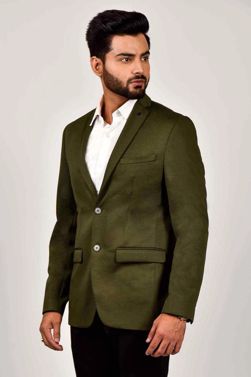 Olive Knitted Blazer for all Occasions