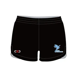OLQP Curved Hem Shorts SlimFit HP High Thigh Black Girls/Ladies