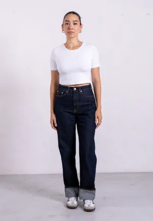Organic Cotton Crew Cropped T-Shirt, White