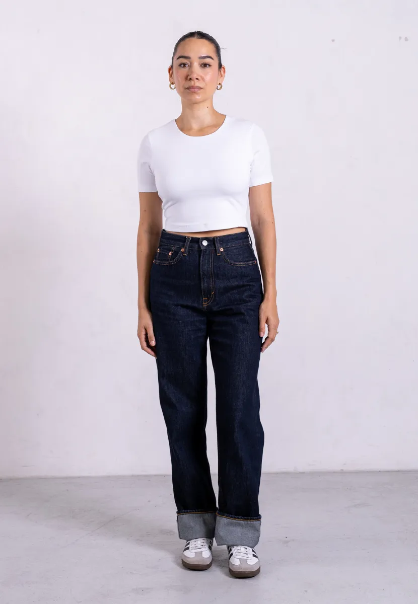 Organic Cotton Crew Cropped T-Shirt, White