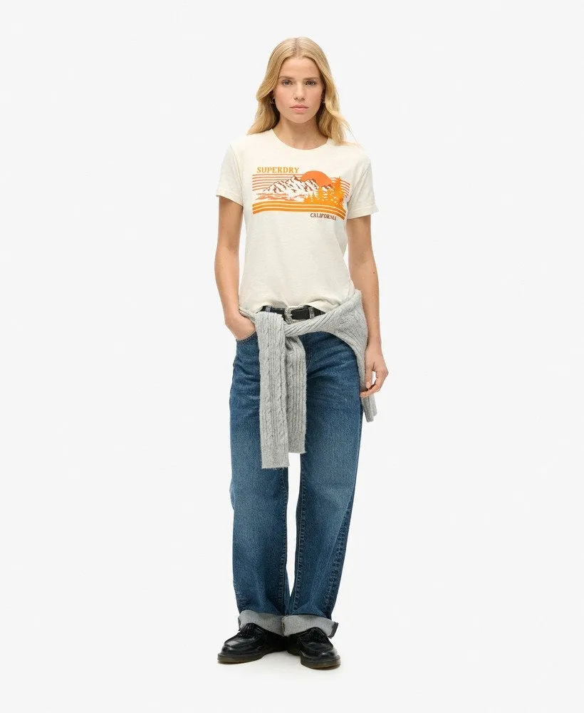 Outdoor Stripe Fitted Tshirt | Riff White