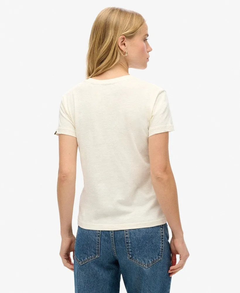 Outdoor Stripe Fitted Tshirt | Riff White
