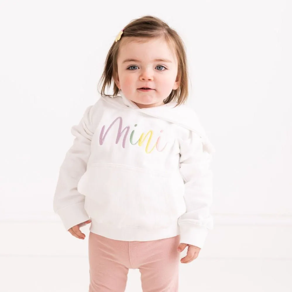 Pastel Script Embroidered Hoodie