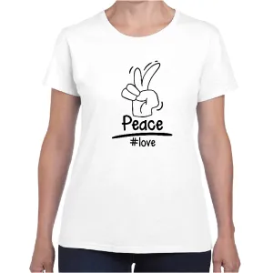 Peace Love Hand Symbol Women's T-shirt