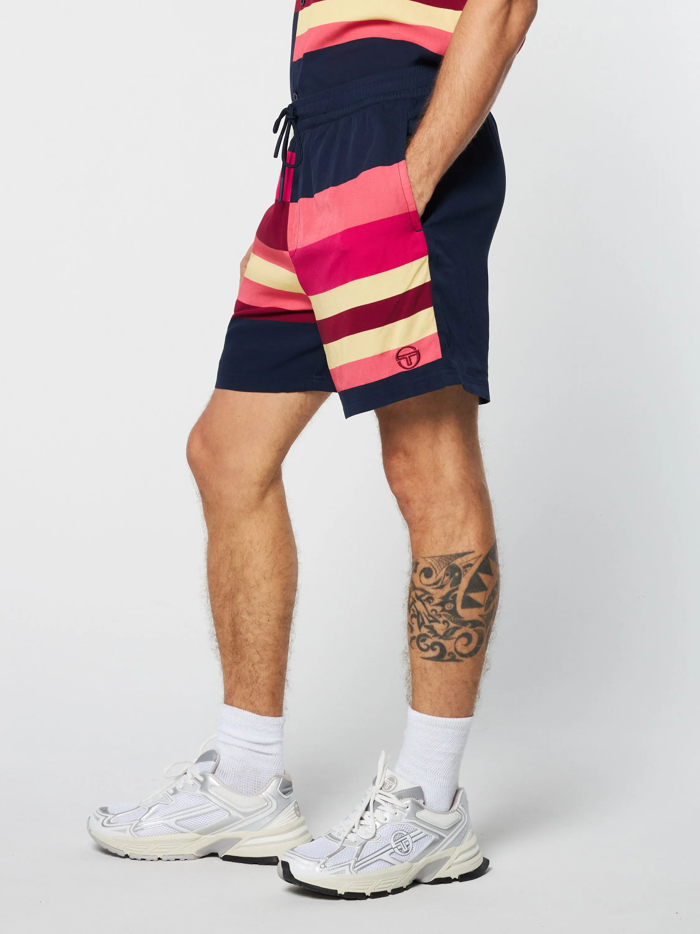 Pennellata Short- Maritime Blue/ Multi