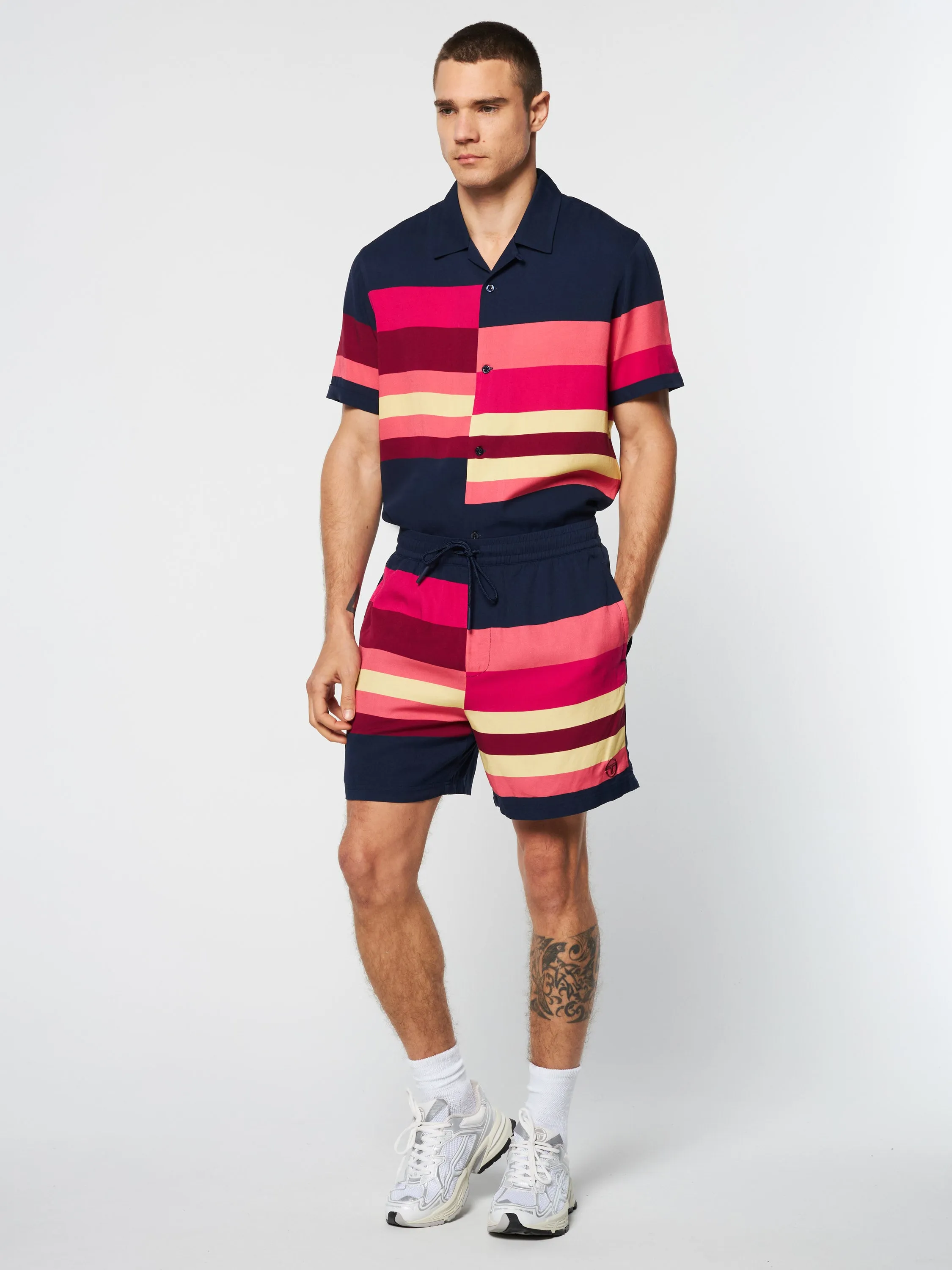 Pennellata Short- Maritime Blue/ Multi