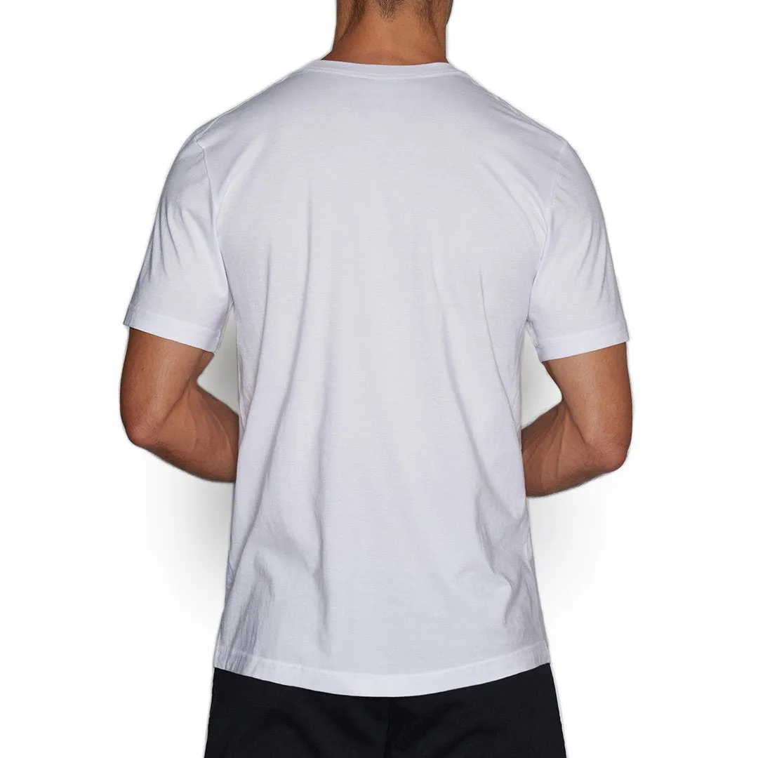 Perfect Pima Relaxed Deep V-Neck T-Shirt White