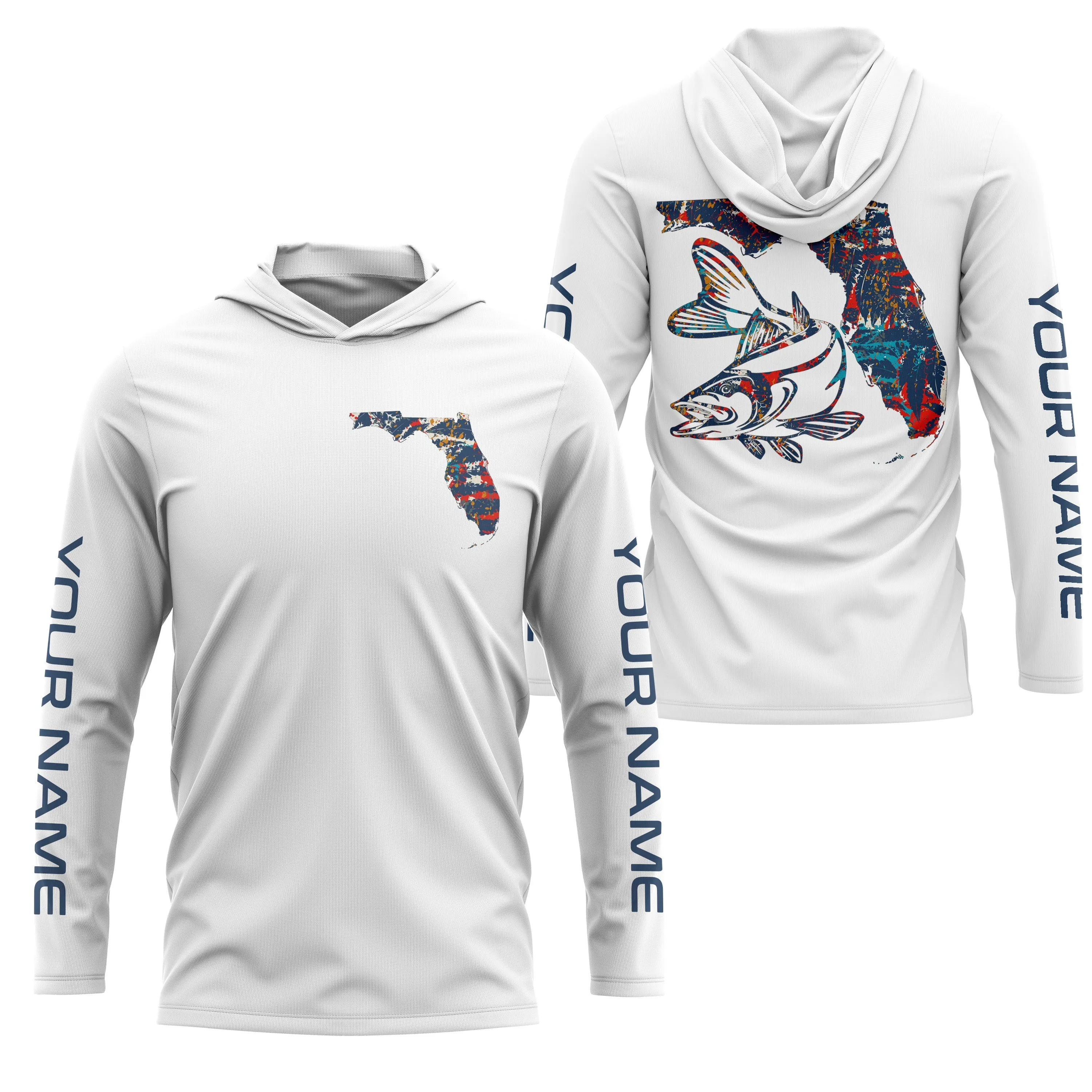 Personalized Florida Snook Fishing Shirts, Custom Snook Tournament Fishing jerseys IPHW2307