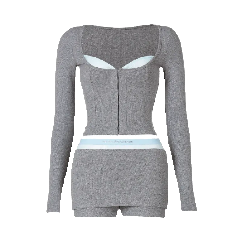 Pink & Gray Knit Suit