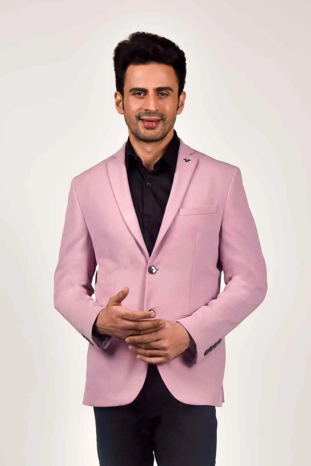 Pink Knitted Blazer