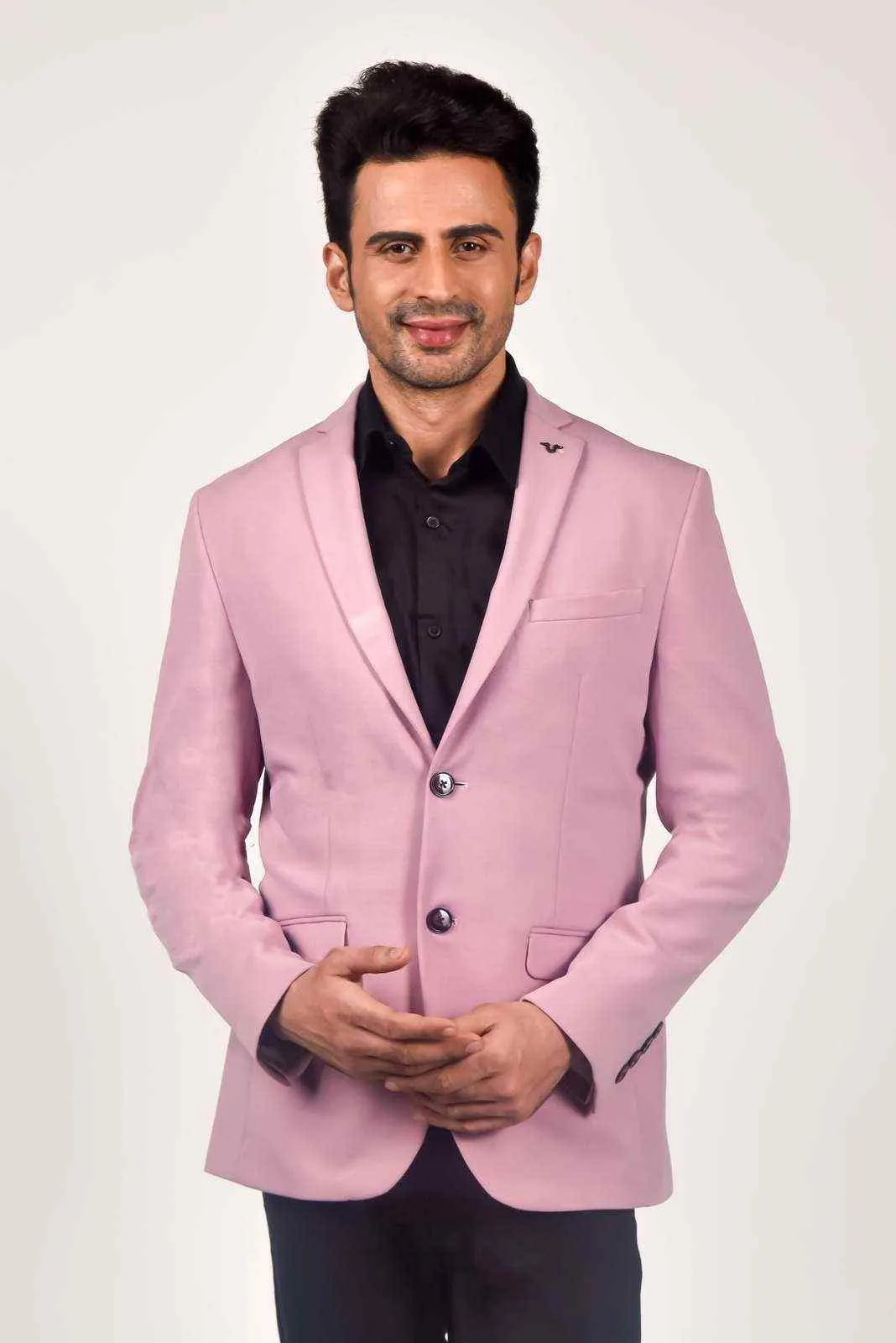 Pink Knitted Blazer