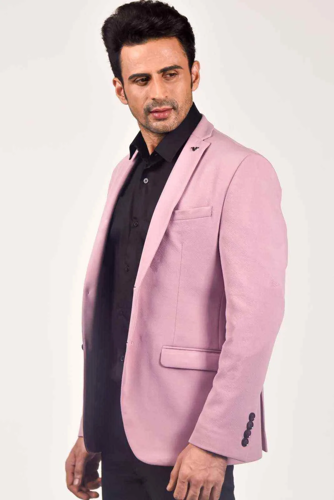 Pink Knitted Blazer