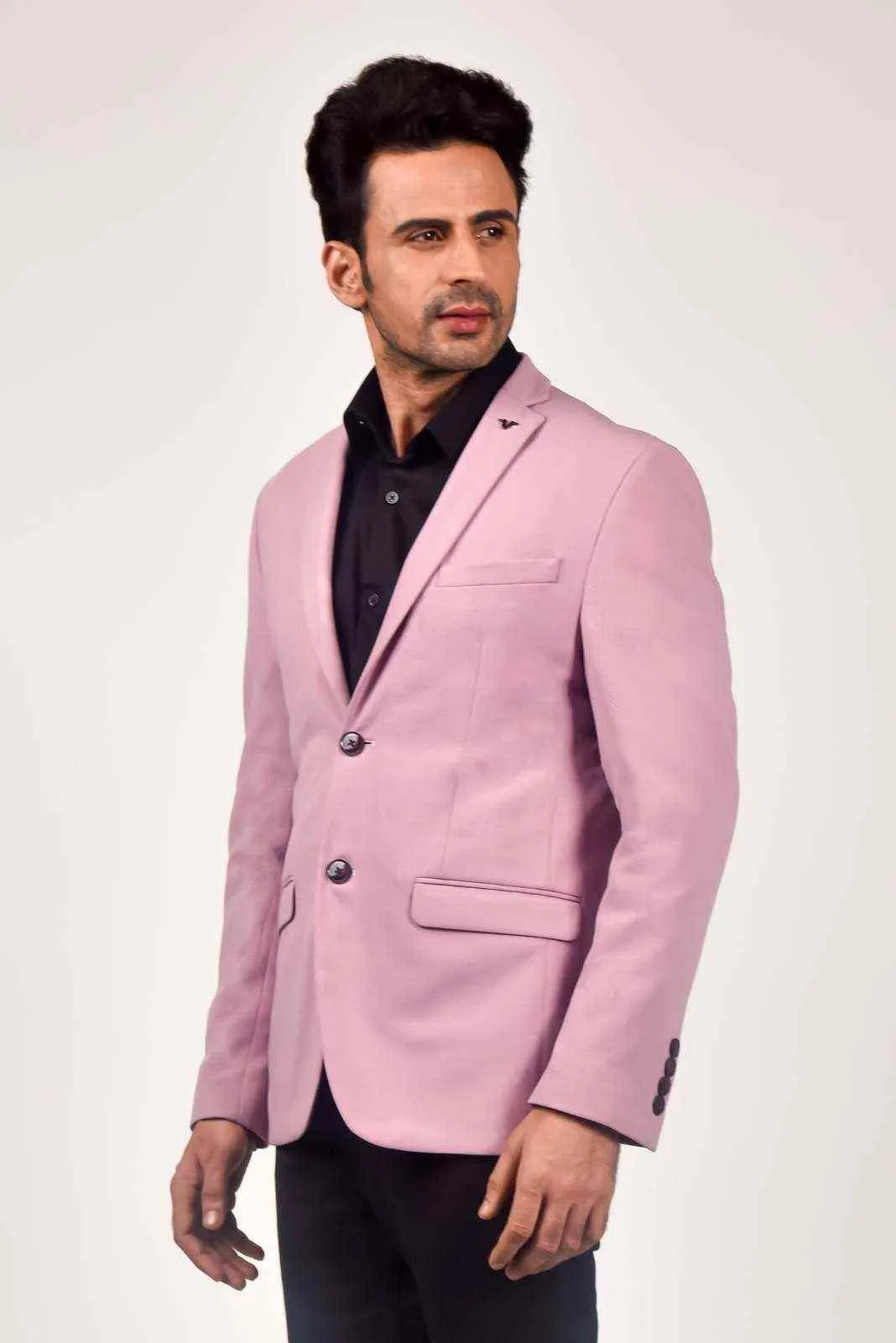 Pink Knitted Blazer