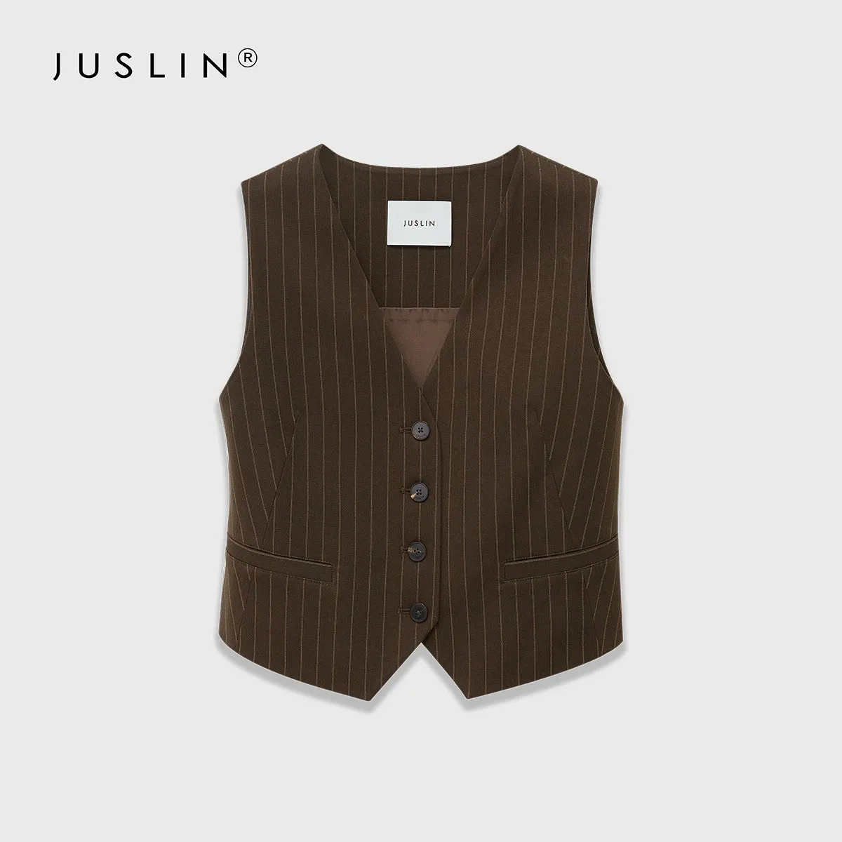 Pinstripe Vest and Skirt Set