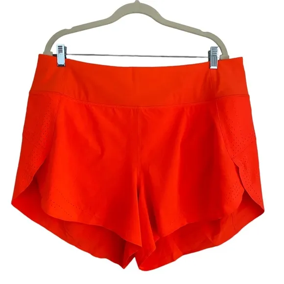 PLUS Athleta X Allyson Felix NEW Legend Run With It Neon Hor Orange Shorts 1X 3X