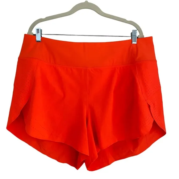 PLUS Athleta X Allyson Felix NEW Legend Run With It Neon Hor Orange Shorts 1X 3X