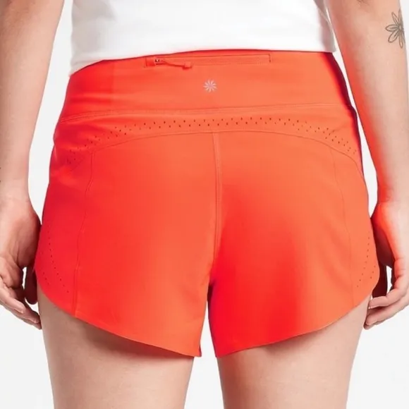 PLUS Athleta X Allyson Felix NEW Legend Run With It Neon Hor Orange Shorts 1X 3X