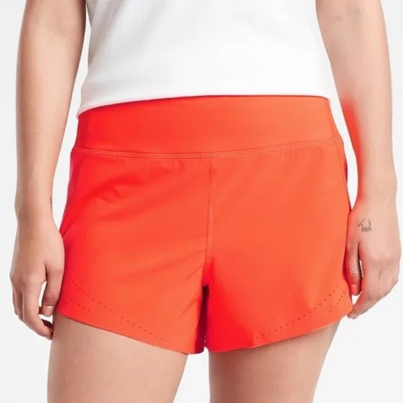 PLUS Athleta X Allyson Felix NEW Legend Run With It Neon Hor Orange Shorts 1X 3X