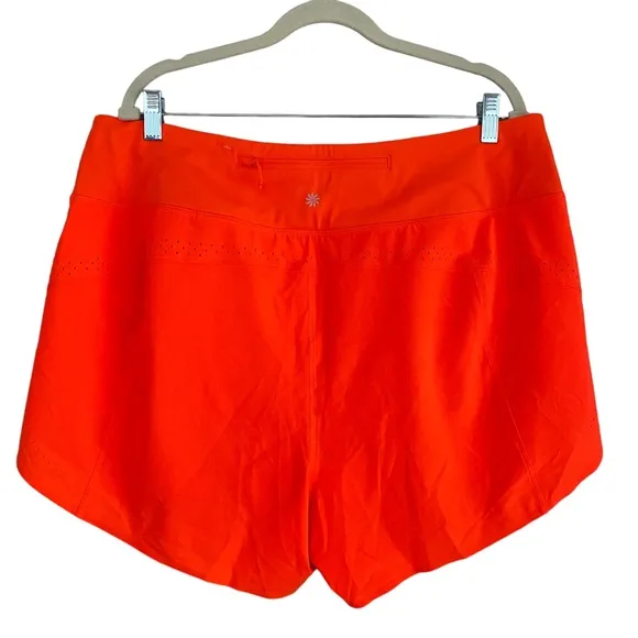 PLUS Athleta X Allyson Felix NEW Legend Run With It Neon Hor Orange Shorts 1X 3X
