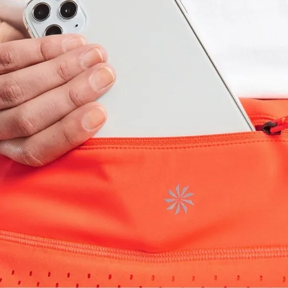 PLUS Athleta X Allyson Felix NEW Legend Run With It Neon Hor Orange Shorts 1X 3X