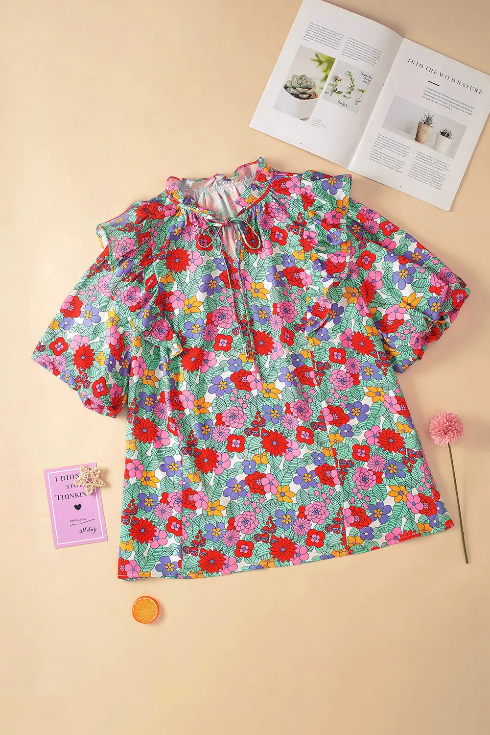 Plus Size Floral Blouse