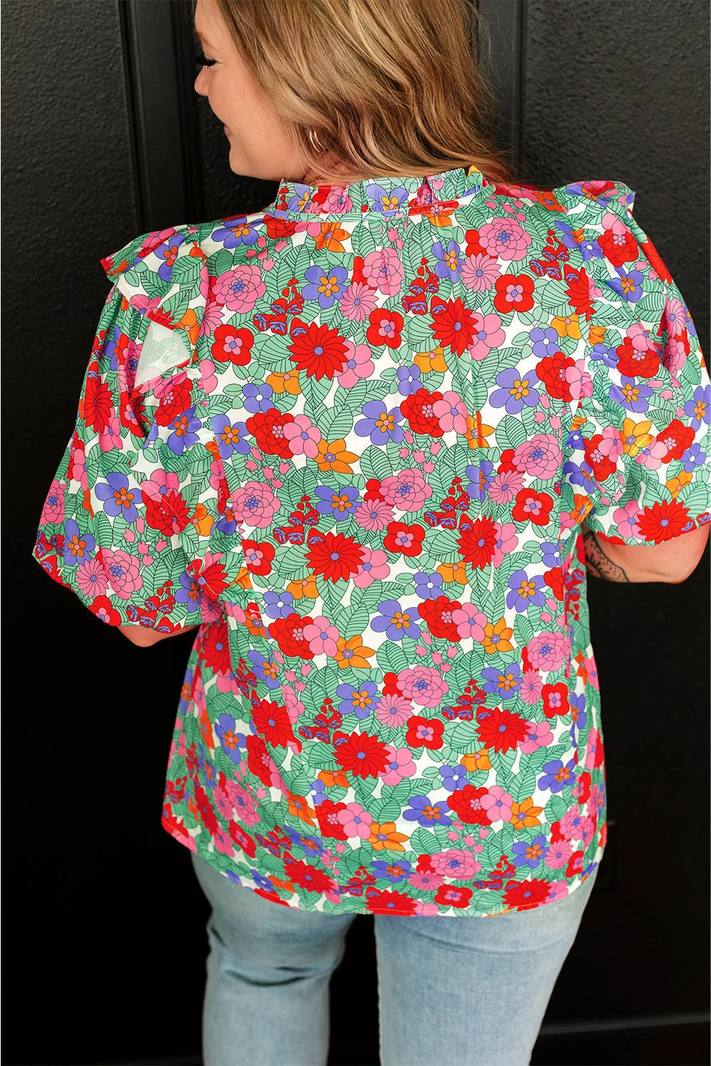 Plus Size Floral Blouse