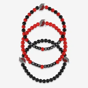 Portland Trail Blazers 3 Pack Beaded Friendship Bracelet