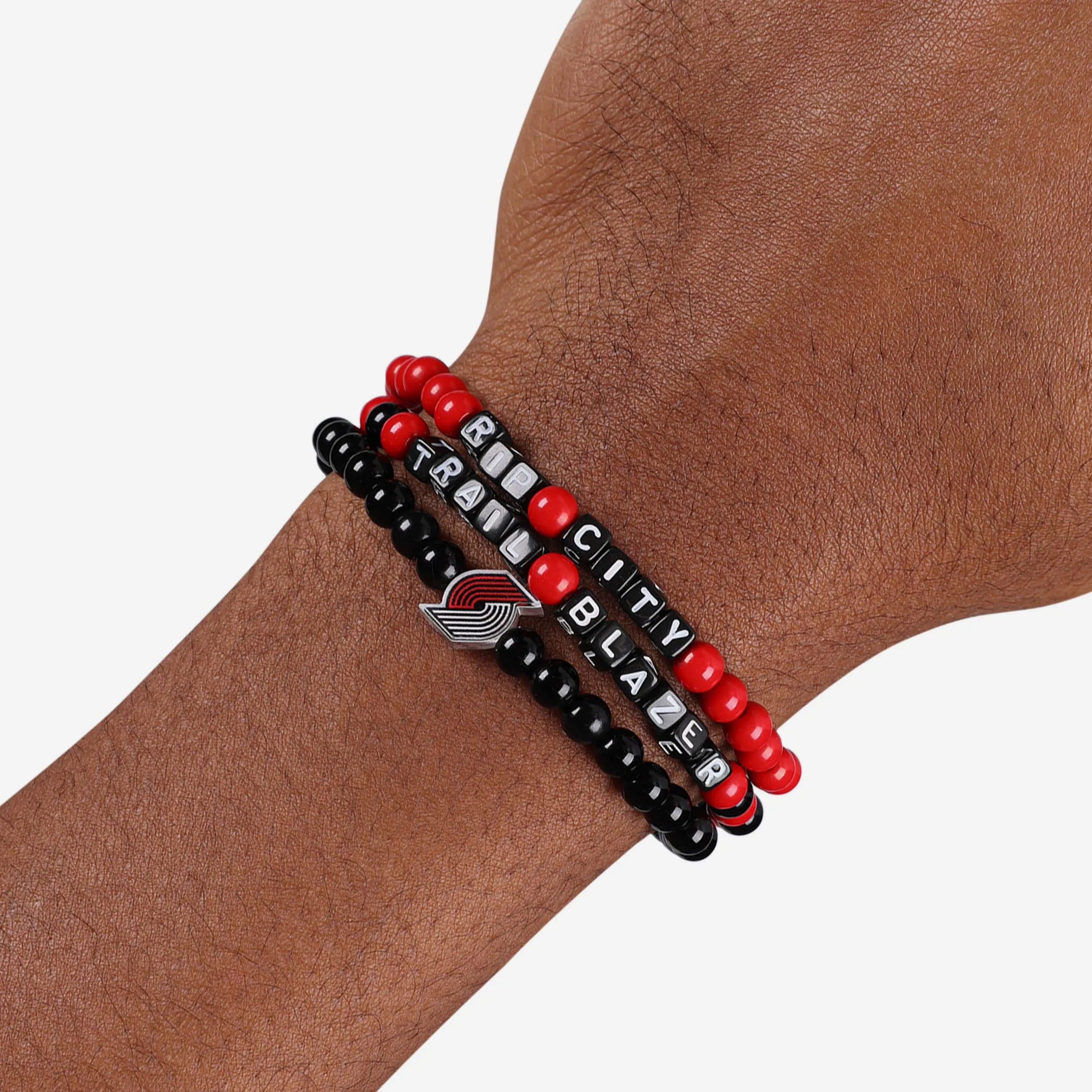 Portland Trail Blazers 3 Pack Beaded Friendship Bracelet