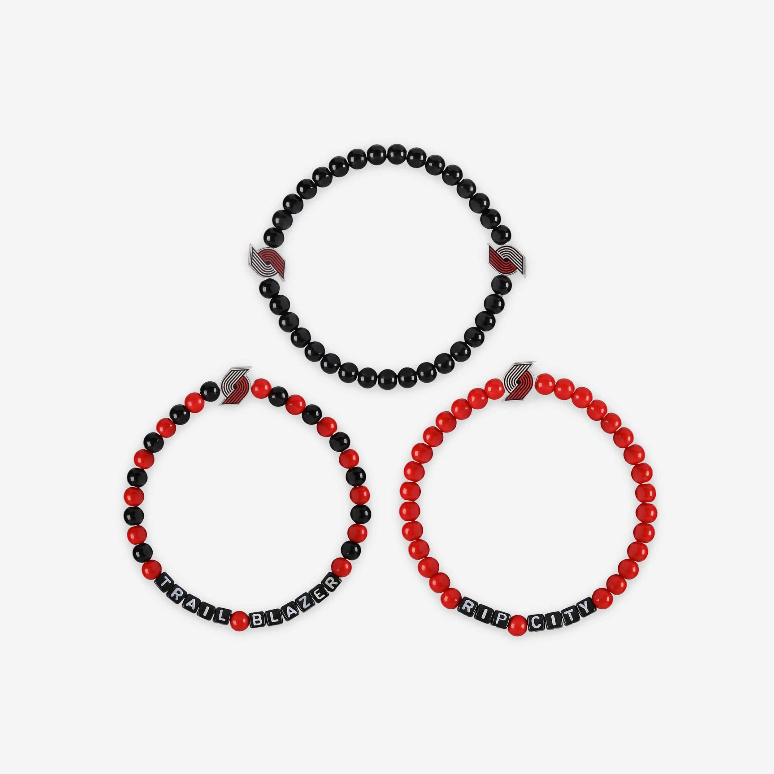 Portland Trail Blazers 3 Pack Beaded Friendship Bracelet