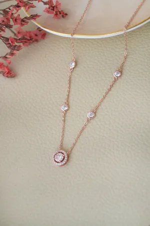 Pretty Versatile Rose Gold Plated Sterling Silver Chain Necklace