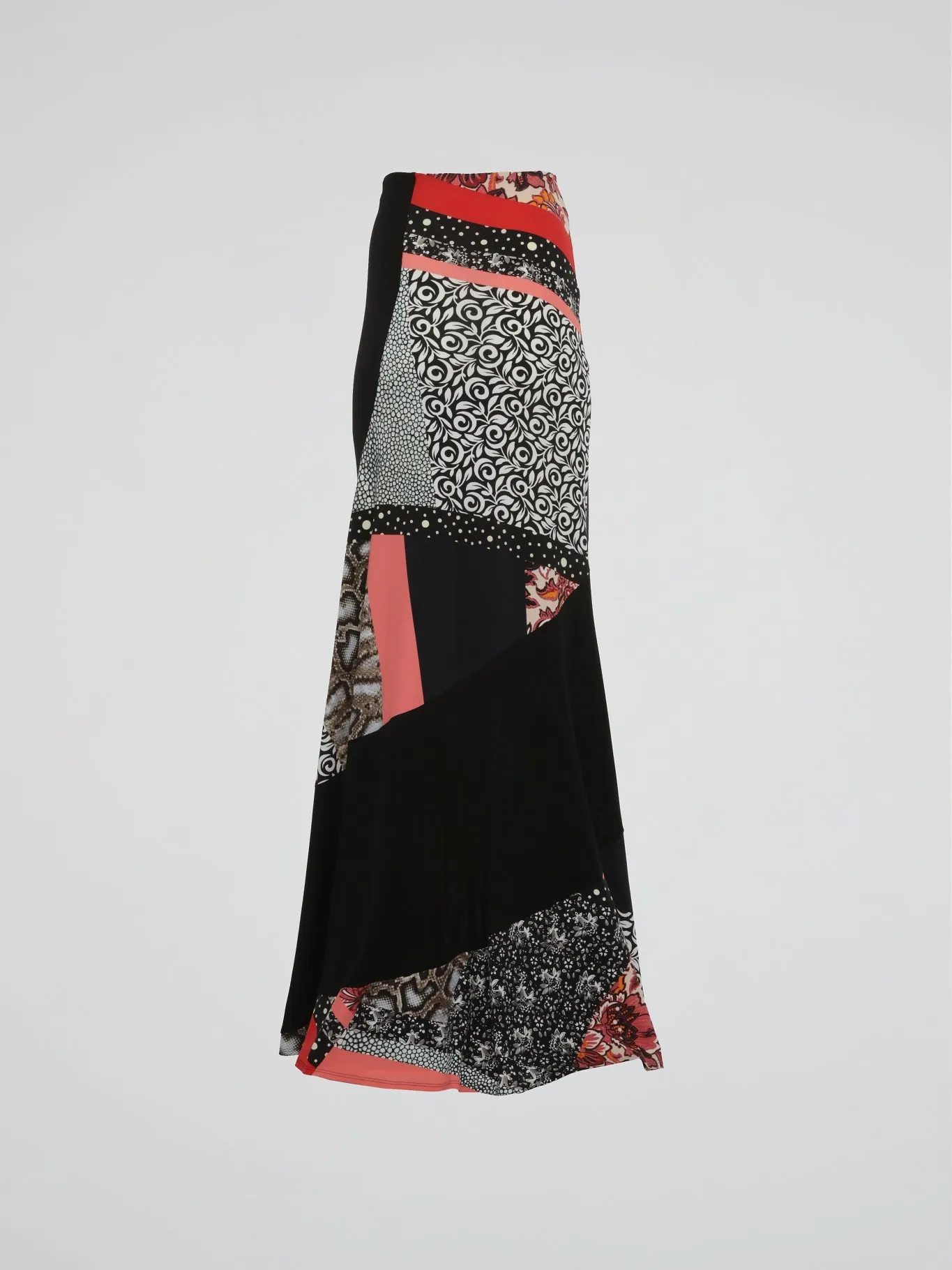 Printed Flared Maxi Skirt