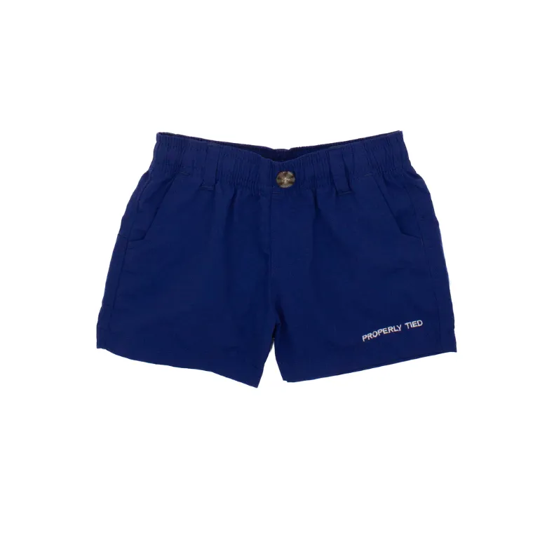 Properly Tied Boys Mallard Short - Marine Navy