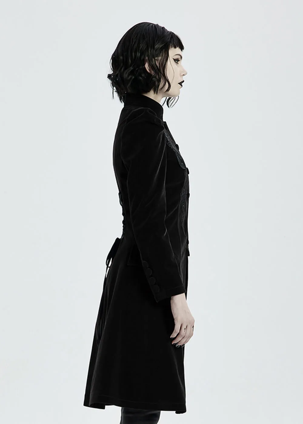 Punk Rave Selene Velvet Jas Zwart