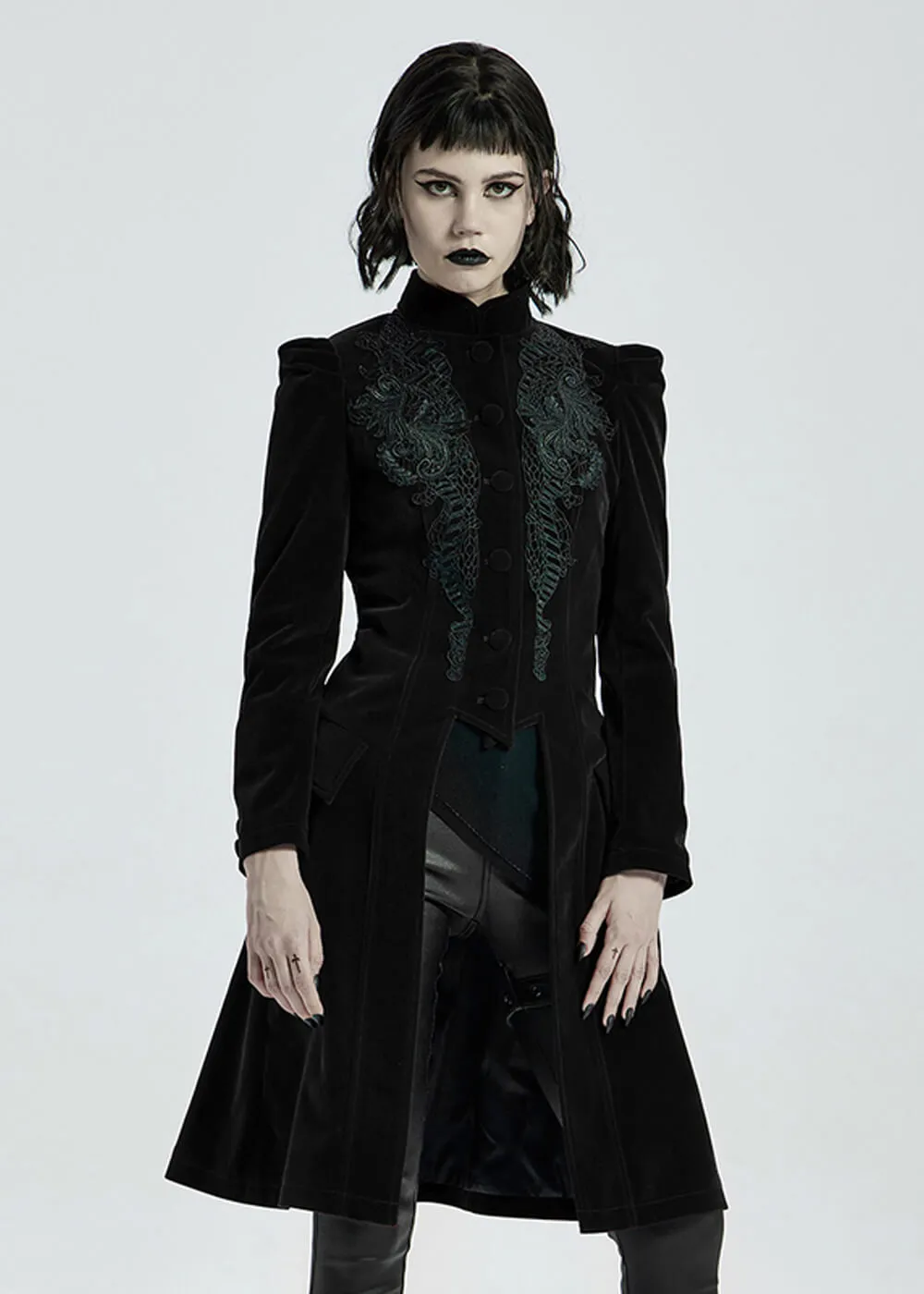 Punk Rave Selene Velvet Jas Zwart