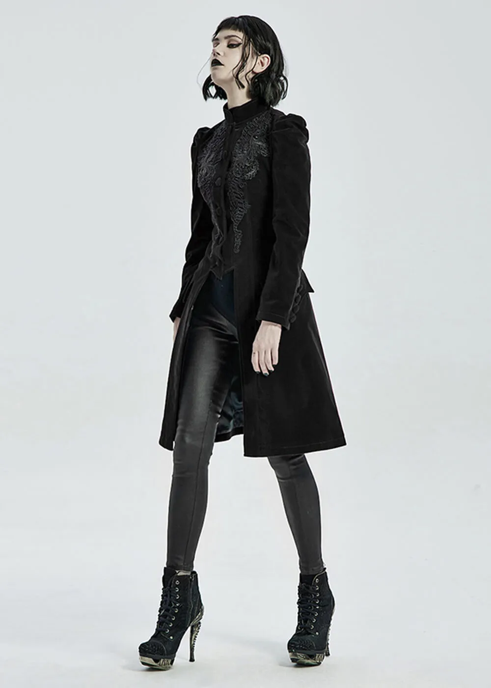 Punk Rave Selene Velvet Jas Zwart