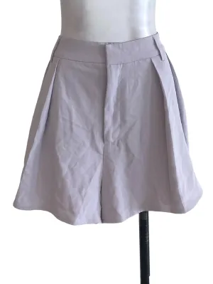 Purple Box Pleated Shorts