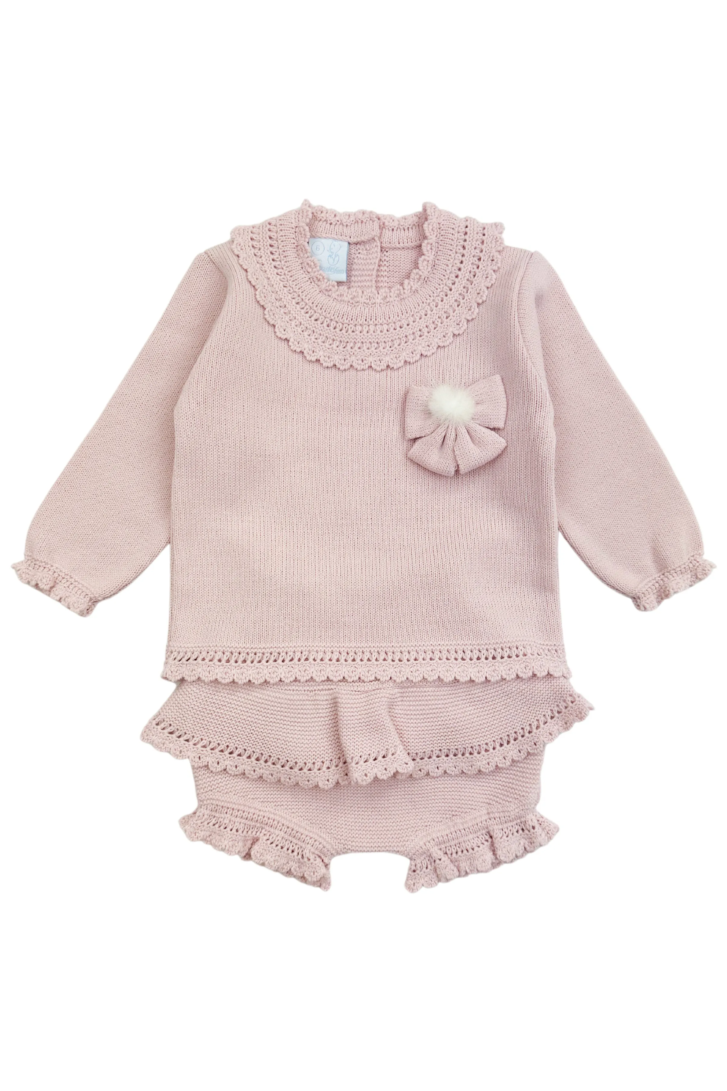 "Aida" Dusky Pink Knit Top & Shorts