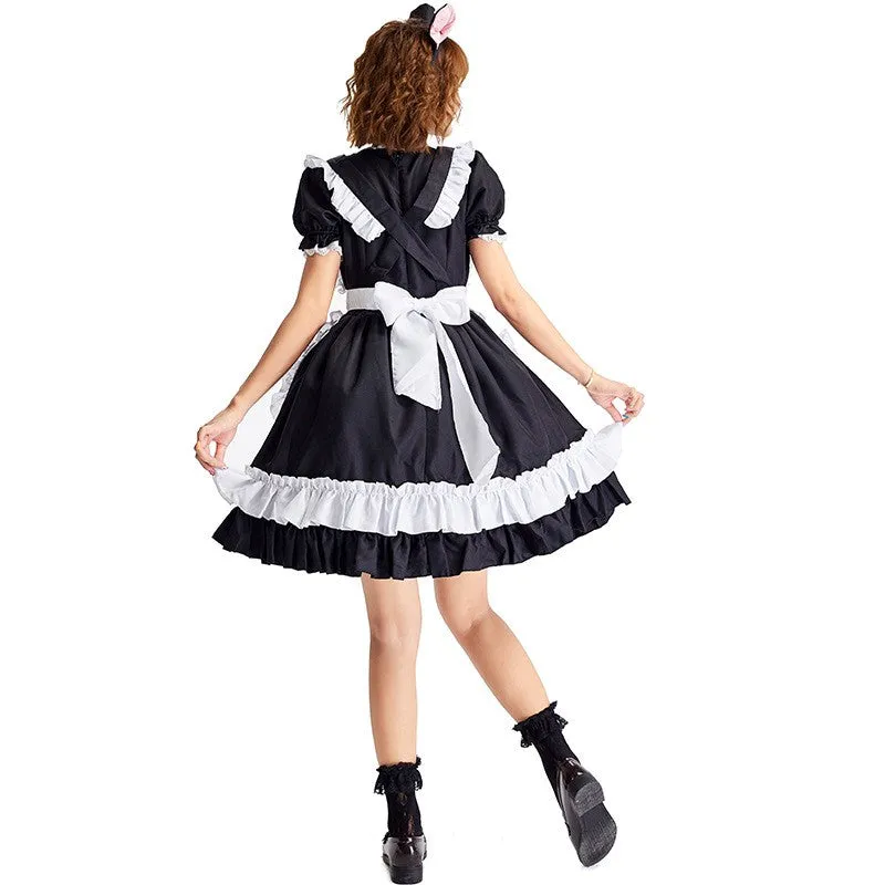 "CUTE LOLITA BLACK  WHITE MAID" OUTFIT N122903